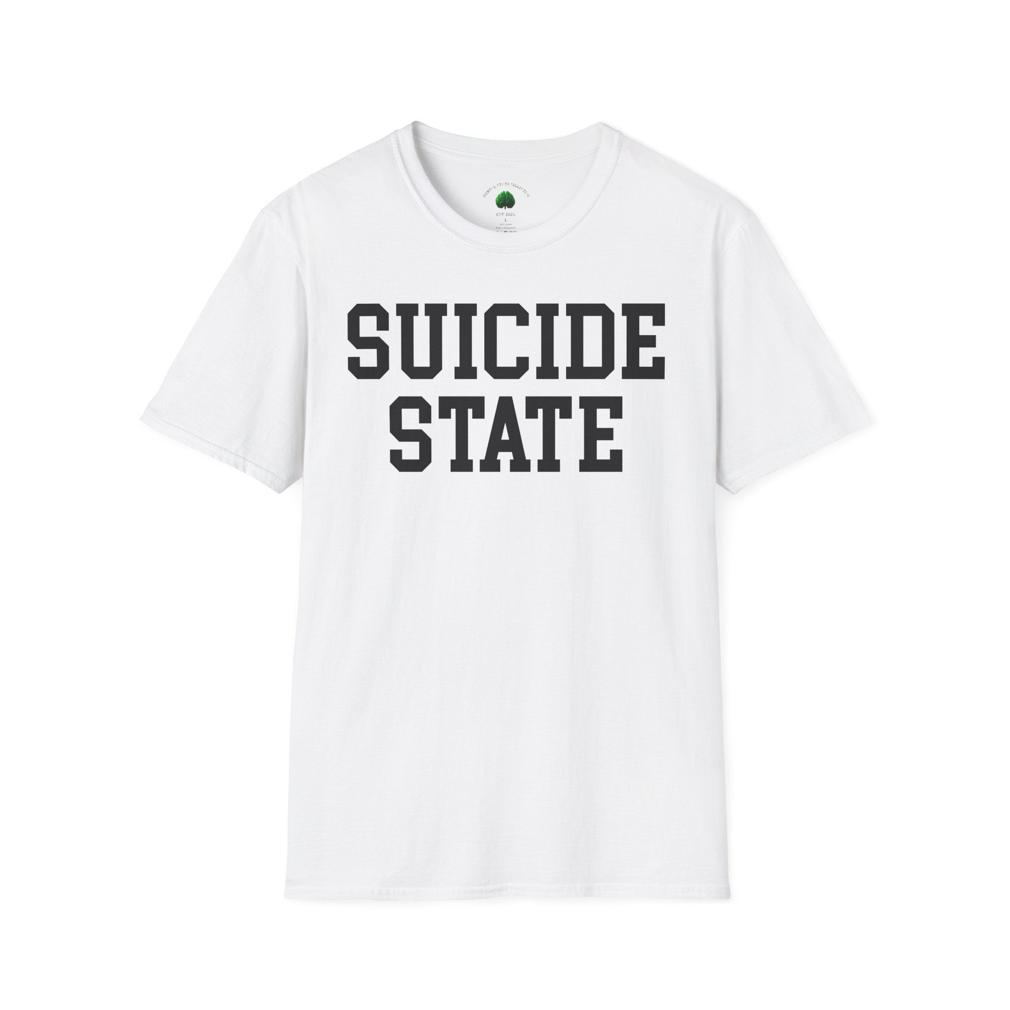 Suicide State Unisex Softstyle T-Shirt Mental Health Awareness