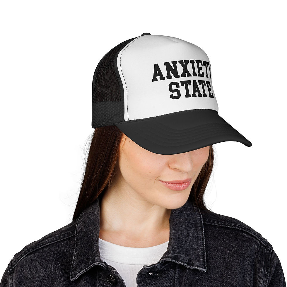Thumbnail: Anxiety State Trucker Cap — Mesh Hat for Mental Health Awareness