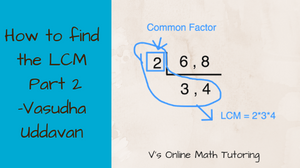 How to find the LCM of 6 & 8
