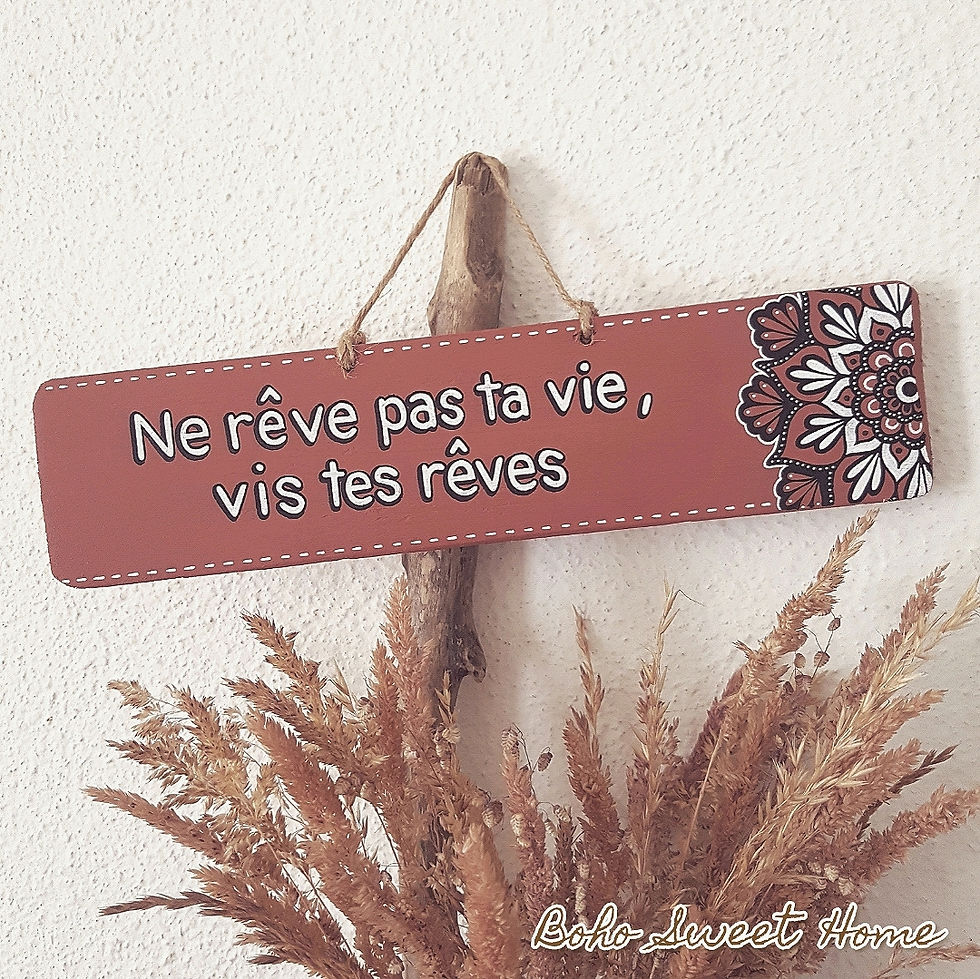 Pancarte en bois de palette ✦ Ne rêve pas ta vie