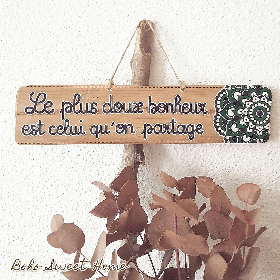 Pancarte en bois de palette ✦ Le plus doux bonheur