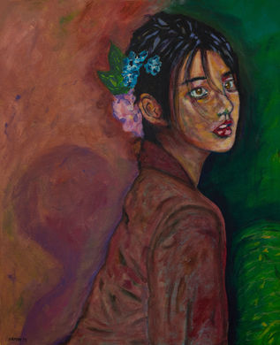 Ulzzang Girl peinture acrylique frederic haman artiste peintre