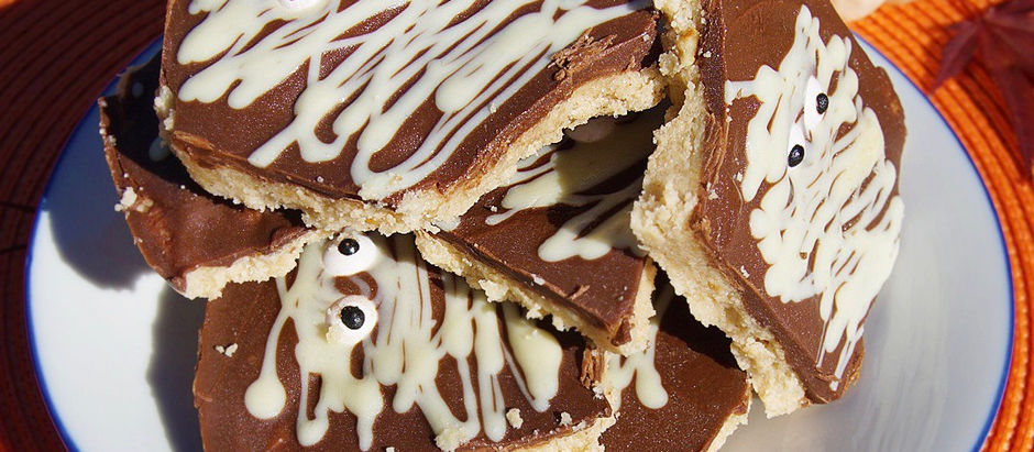 Cookie Crack Bars, Halloween Edition (low carb, grain free)