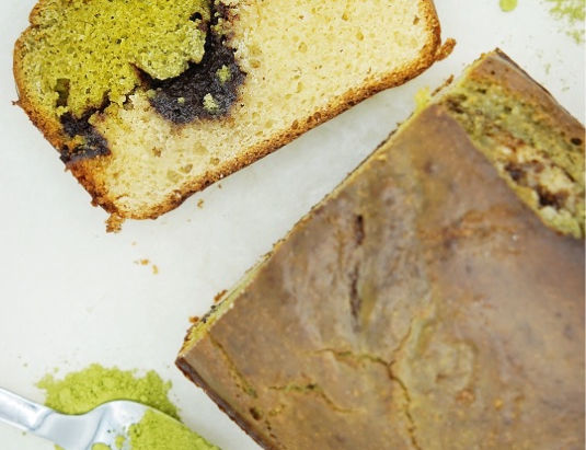 Matcha Swirl Pound Cake (Low Carb, Dairy Free, Grain Free)