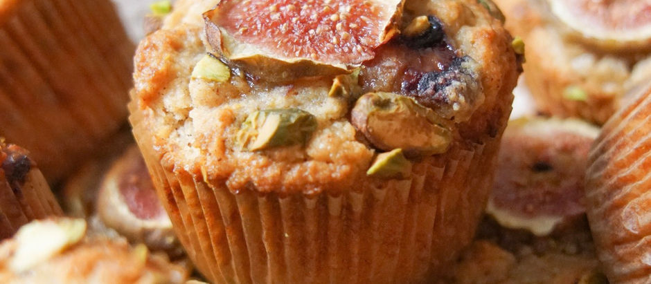Pistachio Fig Muffins (grain free, dairy free)