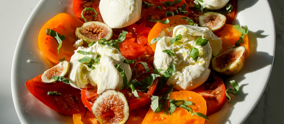 Burrata Fig Salad w/ Heirloom Tomatoes