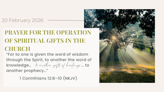 Prayer for the Operation of All Spiritual Gifts in the Church