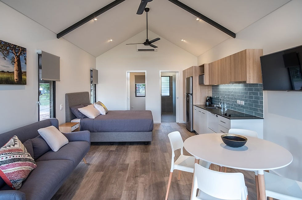 Deluxe Waterfront Cabin Family