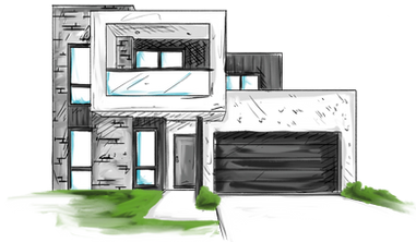 Hand drawn home illustration gallery