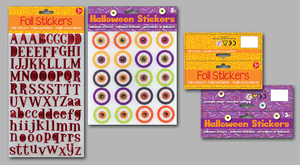stickers pack foil+halloween