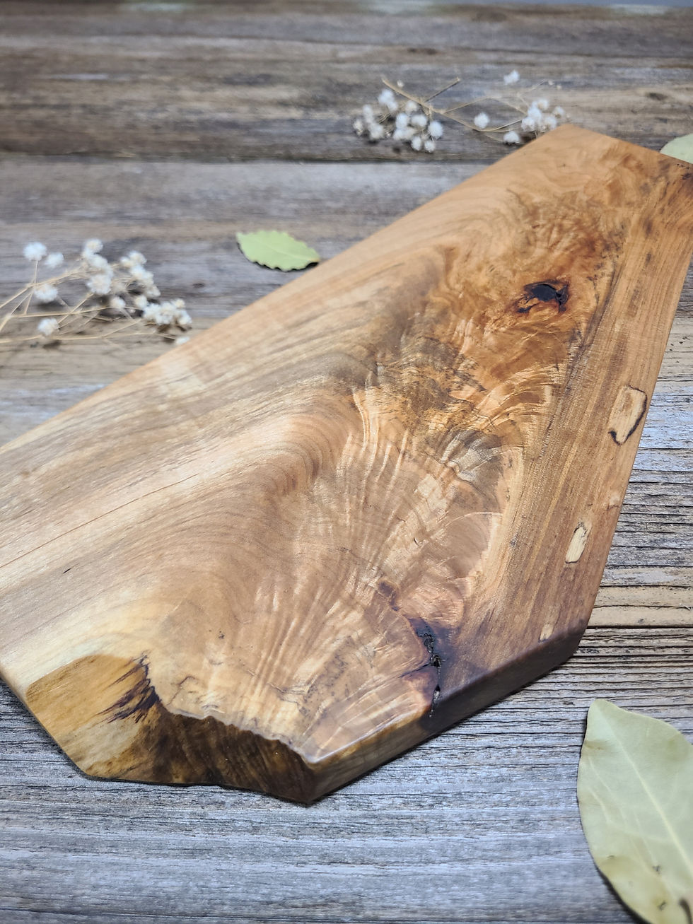 Thumbnail: Handcrafted maple charcuterie board with sculptural edge design - Ferrer Studio limited holiday collection