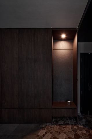 4 room resale 439C Bukit Batok Balinese style with concealed cabinet and built-in settee with lights on done by Comfort Home Interior 