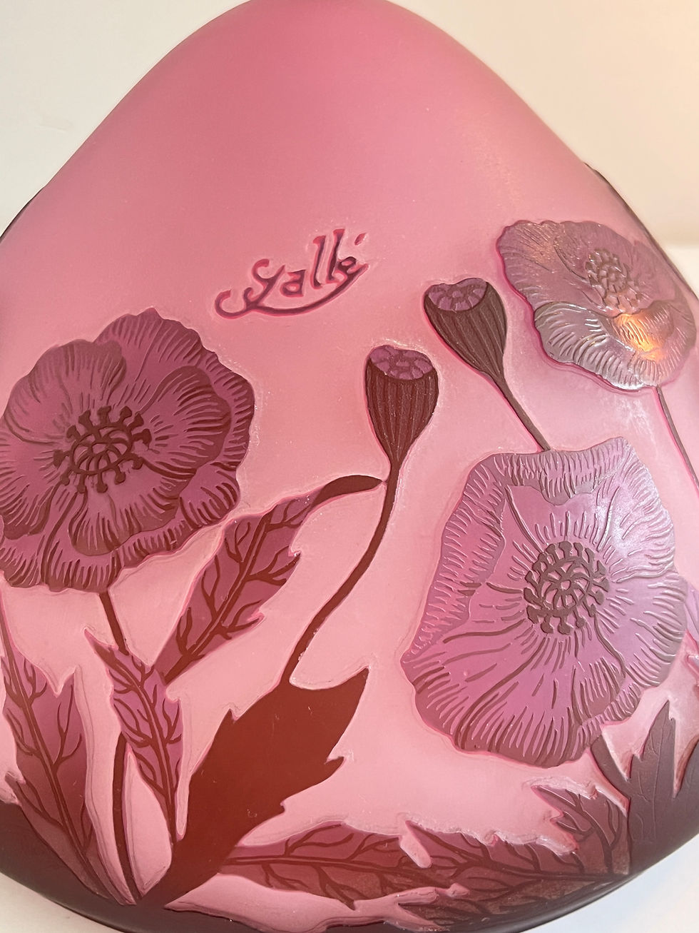 Thumbnail: Lampe TIP Gallé violette rosé