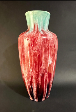 Boch Frères - Vase - Grand vase modèle Balustre n°723- Boch La Louvière-Céramique émaillée –Décor flammé– H. 32 cm - Céramique, Émail - Vers 1890-1900