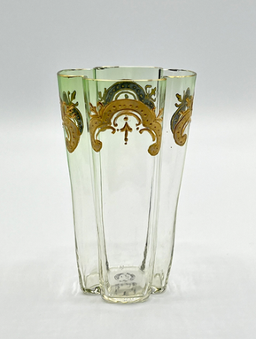 Moser Karlsbad, Moser & Söhne - Vase - Rare Petit Vase Évasé en Cristal de Bohême-Signé "M.M. Glasfabrik karlsbad"-Style Art Nouveau, ca. - Cristal - République tchèque