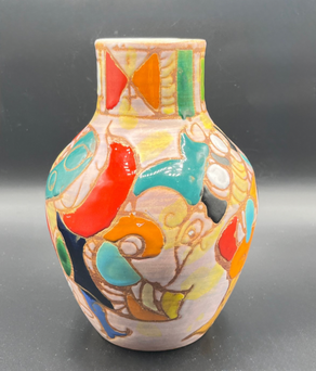 Marie-Christine Treinen (1930-2003) - Vase - Superbe et Rare Vase Moderniste-Middle-Century-Forme Balustre-Céramique -Vallauris, Vers 1950-60
