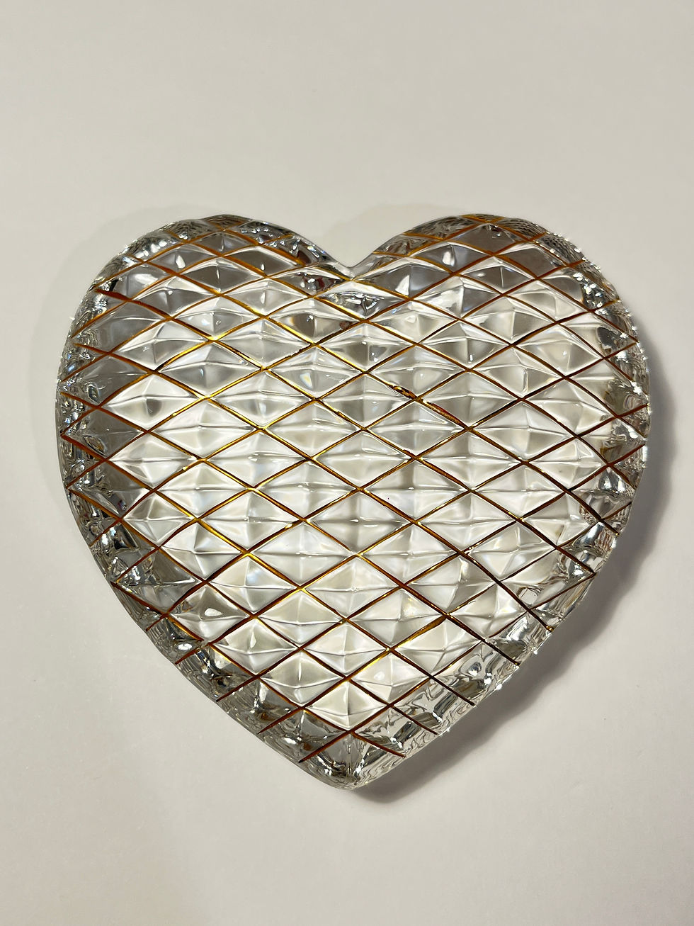 Miniature : 3 presse-papiers  "Coeur" en cristal de Saint-Louis signés