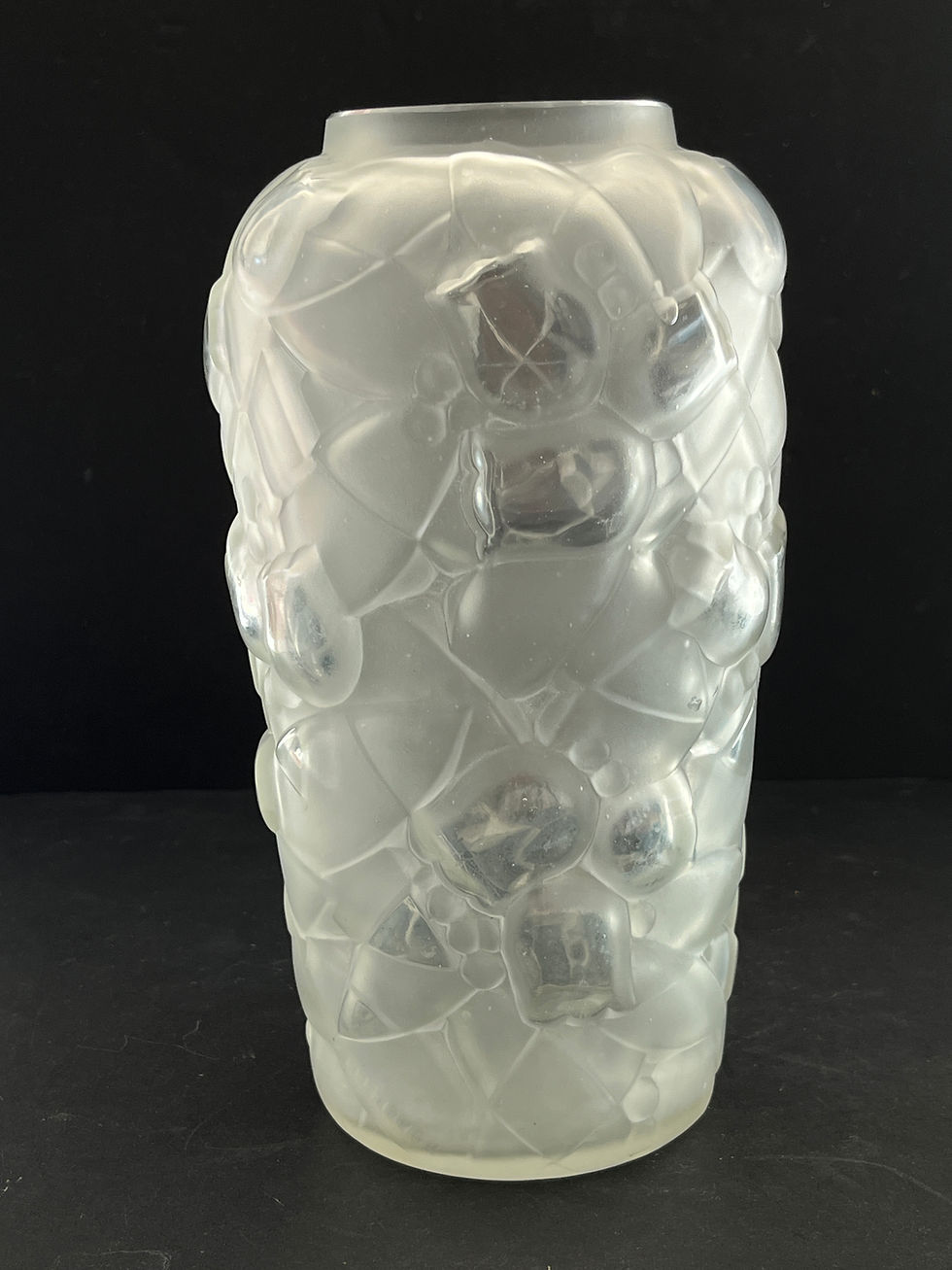 Thumbnail: Hunebelle /Magnifique et rare vase  modèle "CAMPANULES"