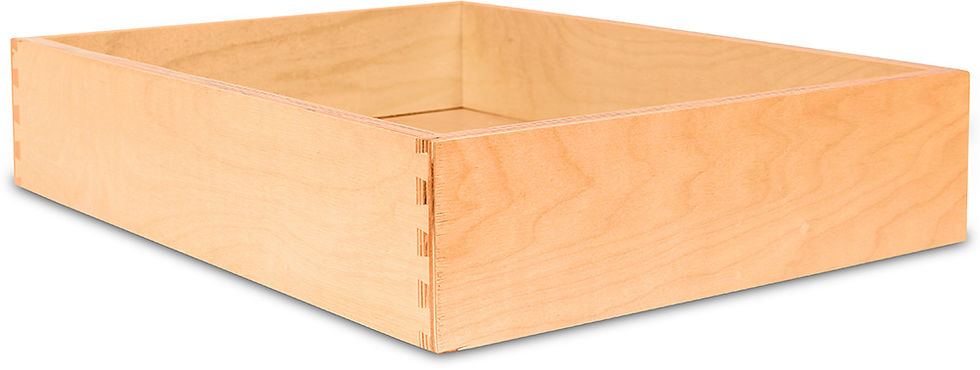Custom birch drawer