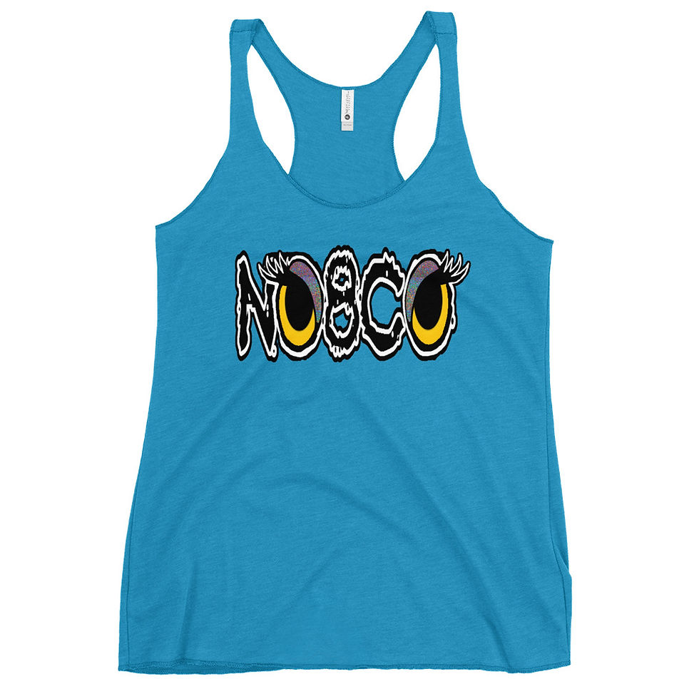Thumbnail: NO8CO Glitter Lash Owl Women's Racerback Tank