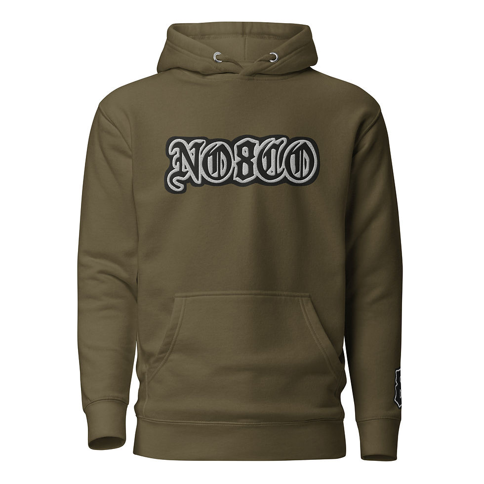 Thumbnail: Limited Edition NO8CO 'Old-English' Long Sleeve Hooded Sweatshirt V1