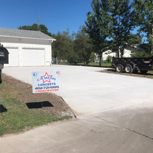Residential concrete driveway | CR-Menn Concrete | Fremont, Nebraska