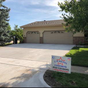 Residential concrete driveway | CR-Menn Concrete | Fremont, Nebraska