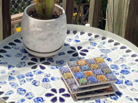 DIY Mosaic Tiled IKEA Table