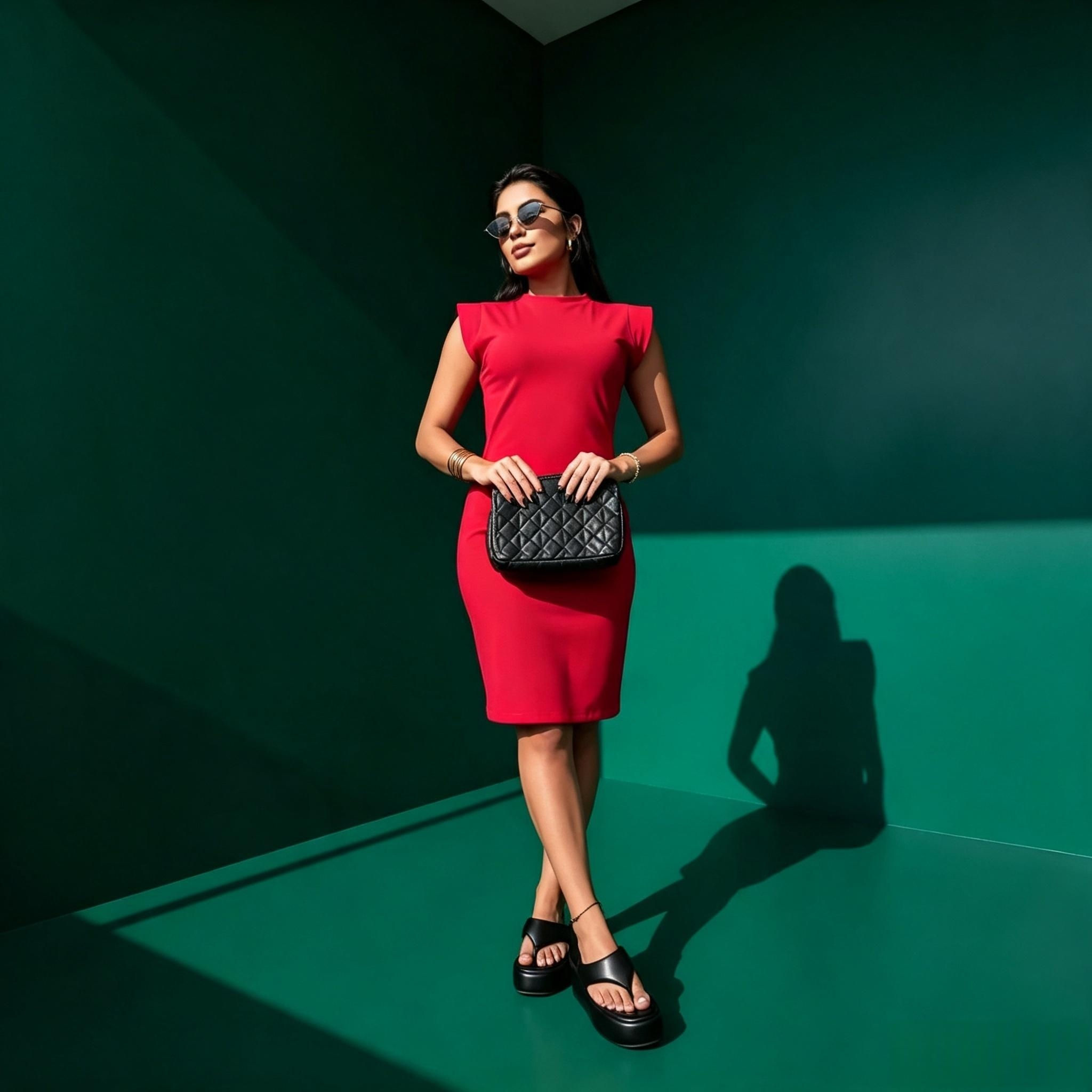Vestido sem mangas de algodão em cores delicadas