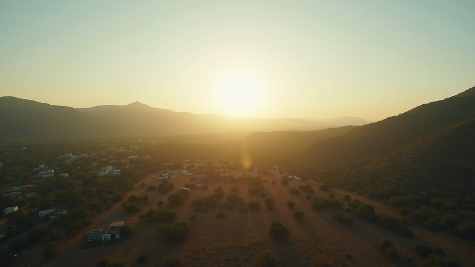 Vista aérea de un paisaje mexicano con drone