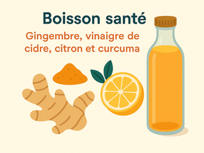 🌟 Les Bienfaits d'une Boisson Santé : Vinaigre de Cidre, Citron, Gingembre, Miel et Curcuma 🌿🍯