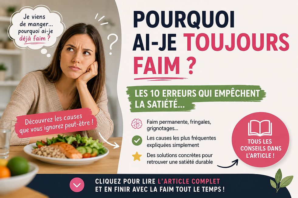 Pourquoi ai-je toujours faim ? Les 10 erreurs qui empêchent la satiété