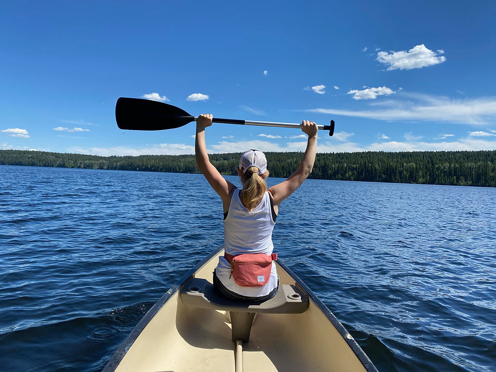 CANOE ACCROSS TIMOTHY LAKE BC