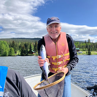 catching kokanee at Martens Resort