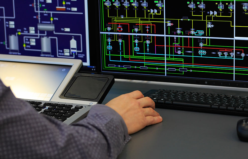 Work place in the system control room. S