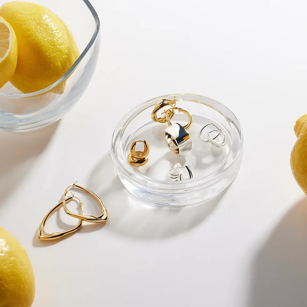 Thumbnail: Najo E7117 The Plunge Silver Earrings