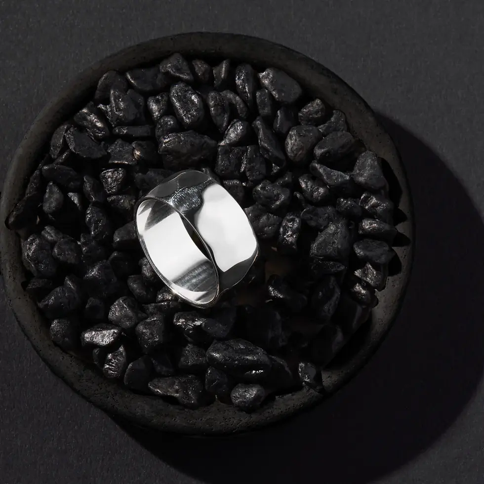 Thumbnail: Najo R9012 Sierra Men's Silver Ring