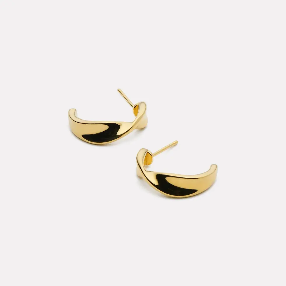 Thumbnail: Najo E7606 Suncrest Stud Earrings Yellow