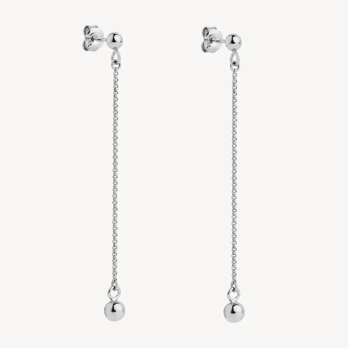 Najo E7250 Sunbeam Stud Drop Earrings Silver