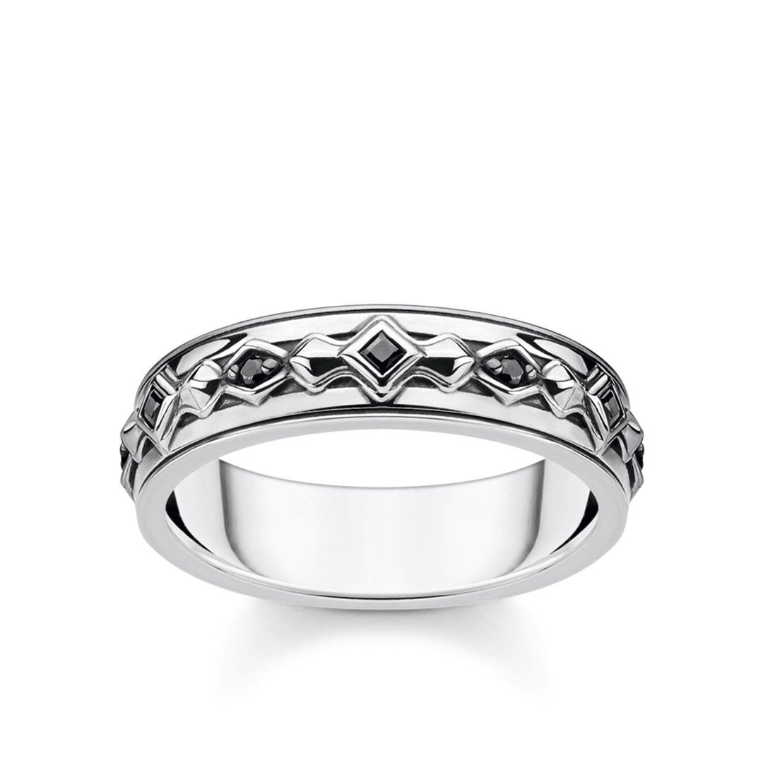 TR2306-643-11-58 - Thomas Sabo Black CZ Silver Ring