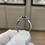 Thumbnail: 18ct White Gold Teal Sapphire and Diamond Trinity Ring