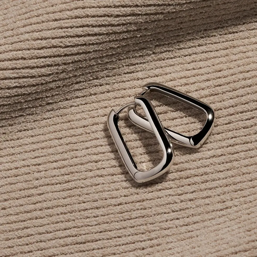 Thumbnail: Najo E6941 Elemental Hoop Silver Earring