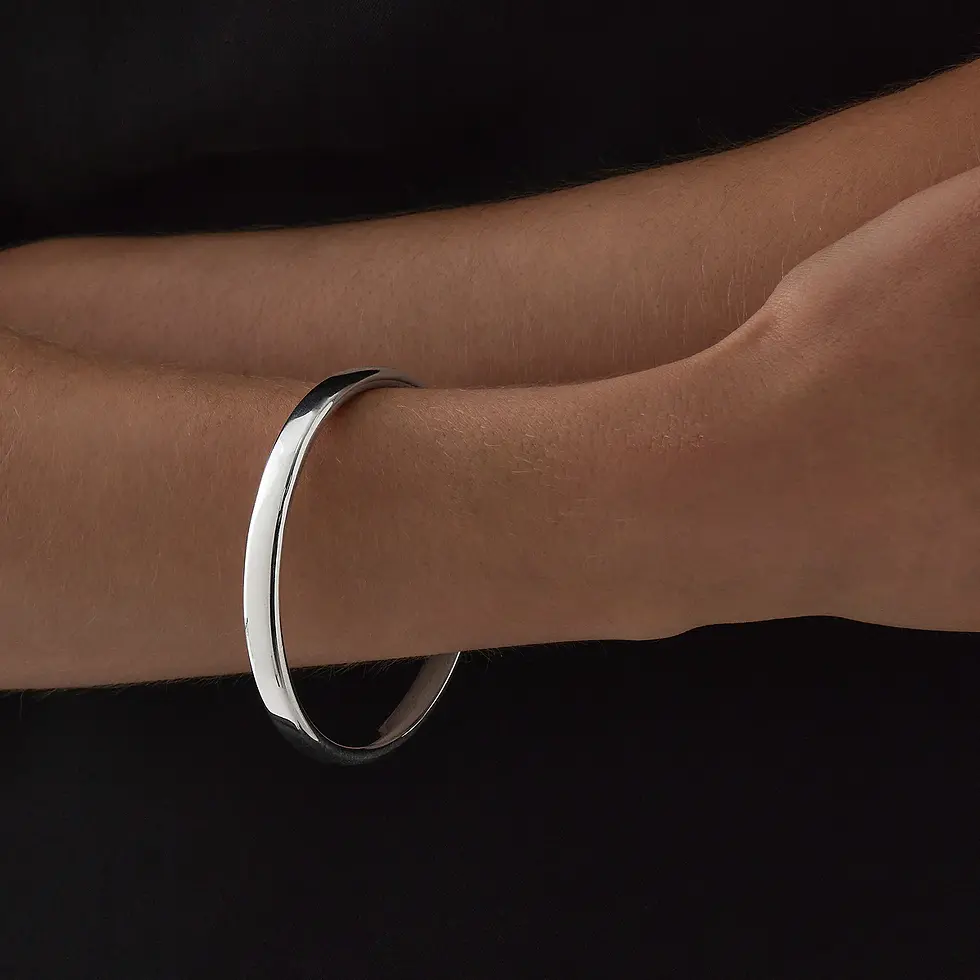 Thumbnail: Najo B7271-64 Circulo Silver Bangle