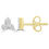 Thumbnail: E-16103-020-Y - 9ct Yellow/White Gold Tri Diamond Studs