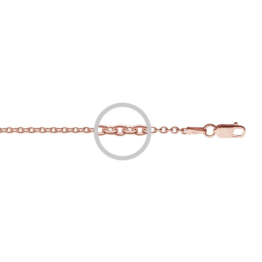CH29RG-55cm - Rose Tone 1mm Trace Chain