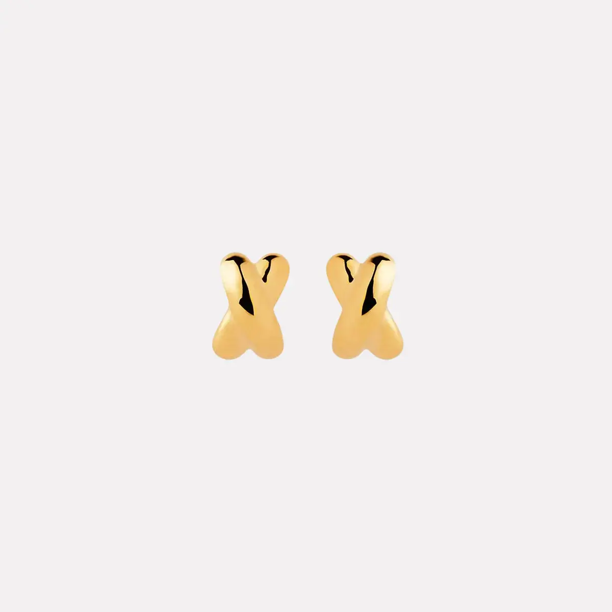 Najo E7349 Bisous Stud Earrings Yellow