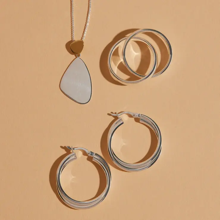 Thumbnail: Najo N7322 Papillon Two-Tone Pendant