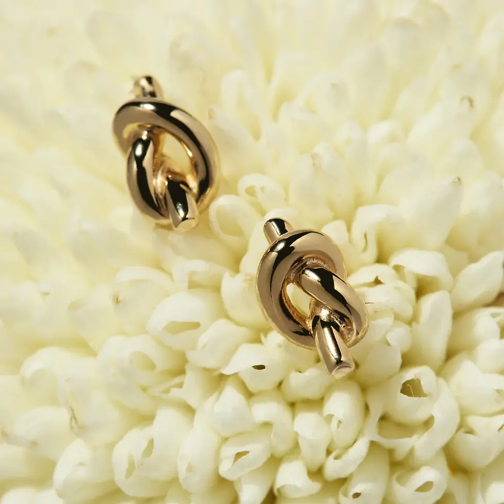Thumbnail: Najo E7049 Nature's Knot Stud Yellow Earring