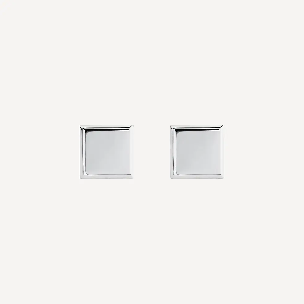 Najo CU9001 Clasico Square Men's Silver Cufflinks