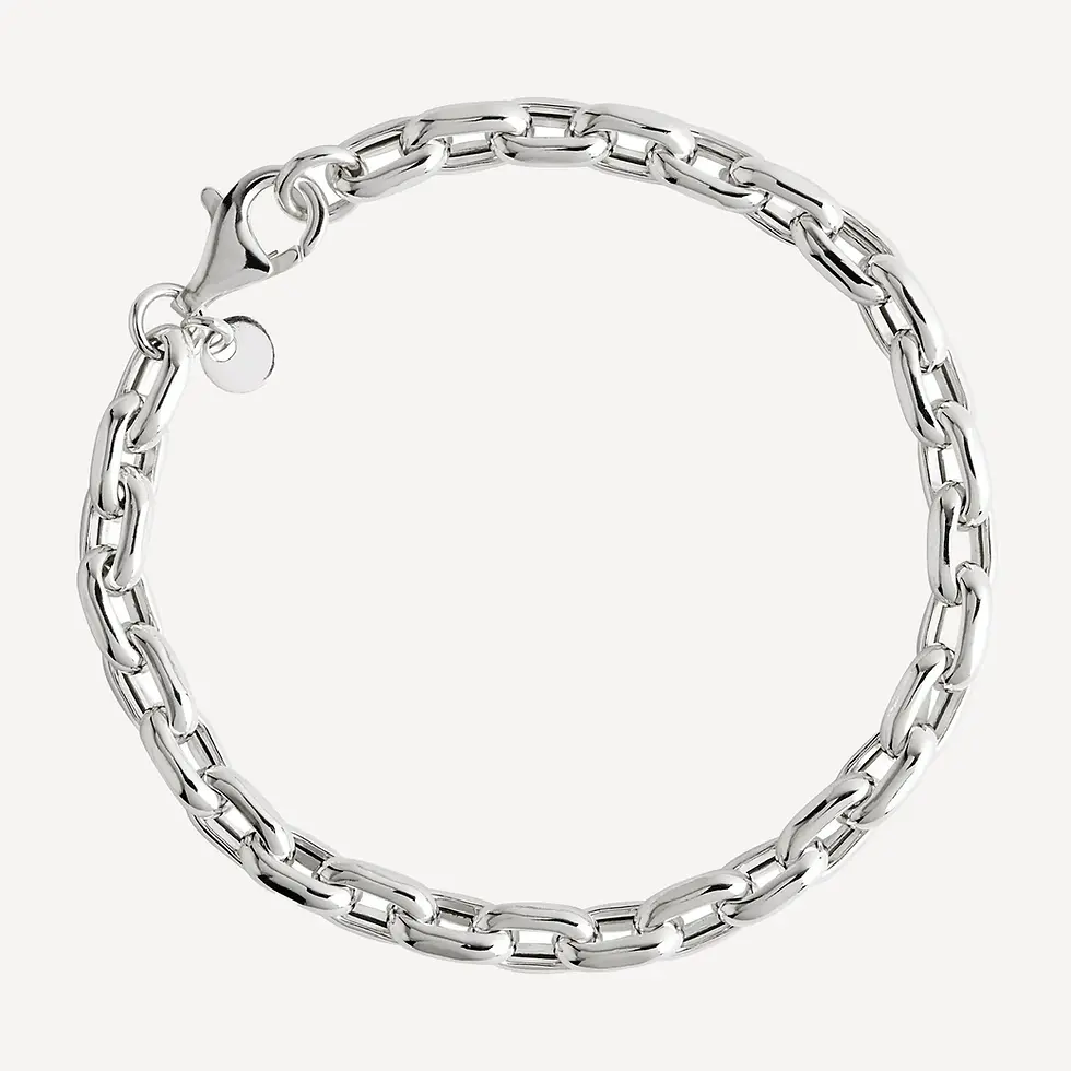 Thumbnail: Najo B9013 Sentinel Men's Silver Chain Bracelet